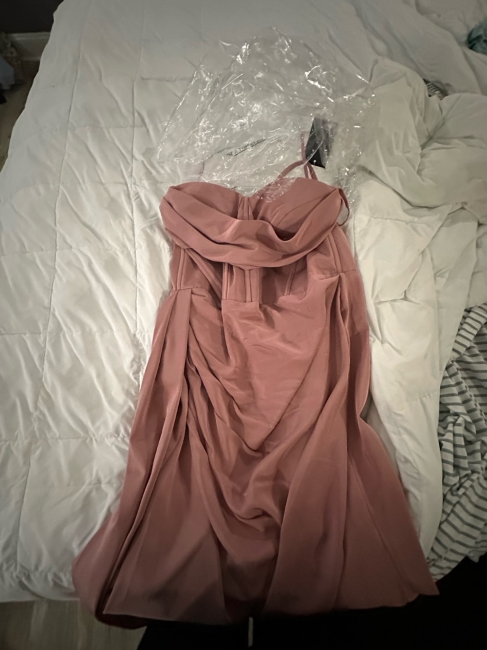 NWT RENE RUIZ Front Drape Cocktail Dress - Picture 6 of 6